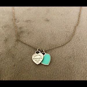 Tiffany & co. Double heart pendant necklace